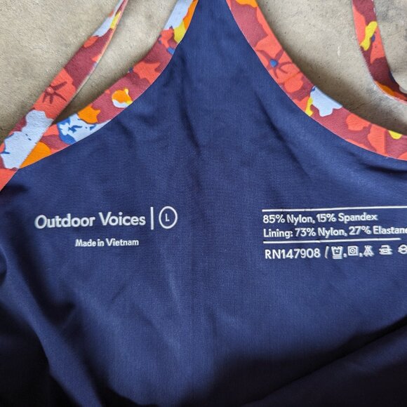 Outdoor Voices Exercise Dress Paprika Bloom Red Orange Floral Built in Shorts - Picture 4 of 8